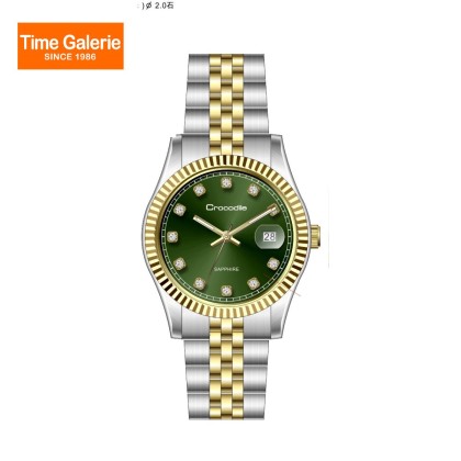 Crocodile CRDW5544.168D Green Dial Stainless Steel Strap Men Watch Crocodile CRDW5544.168D Green Dial Stainless Steel Strap Men Watch